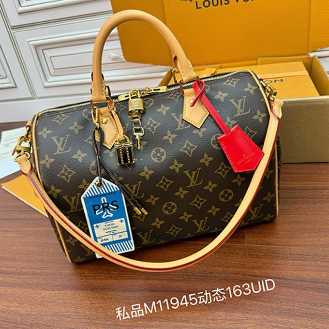 lv louis vuitton monogram soft speedy handbag #m11945
